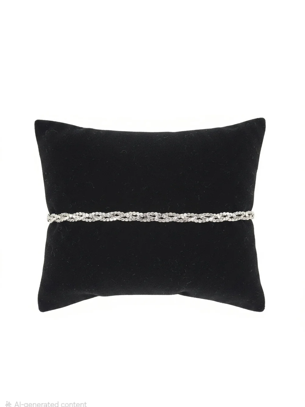 Classic .925 Silver Braided Chain Bracelet 7.5 In